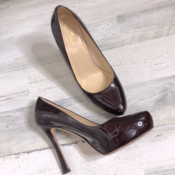kate spade Shoes - Kate Spade ♠️ patent oxblood heel EUC